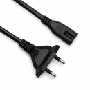 Cabo de alimentação Índia, tipo C, conforme a norma IEC 60320 C7, BIS, 1,80 m, 0,75 × 2, Adela