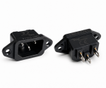 DINIC IEC 60320-C14 Einbaubuchse zum Schrauben, 10 A, 250 V~, Bulk Verpackung