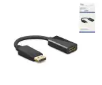 Adapter DisplayPort 1.4 Stecker auf HDMI Typ A Buchse, DP 1.4 auf HDMI, 4K*2K@60Hz, 3D,schwarz, DINIC Box mit Euroloch, 0,10m