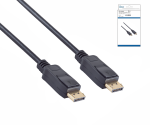 DisplayPort 1.4 Kabel, 2x DP hane, 8K, Box, 1m Stöder 8K/60Hz, 32.4Gbps, svart