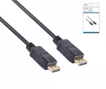 Kabel DisplayPort 1.4, 2x wtyk DP, 8K, pudełko, 1m Wsparcie dla 8K/60Hz, 32.4Gbps, kolor czarny