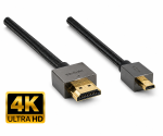 Premium HDMI cable, HDMI plug to micro HDMI plug, DINIC Dubai Range, black, length 2.00m, blister pack