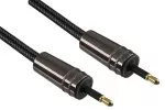 Premium Toslink Kabel mini Stecker auf Stecker, Dubai Range, schwarz, 2,00m