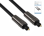 Premium Toslink kabel moški proti moškemu, DINIC Dubai Range, črn, škatla DINIC z evro luknjo, dolžina 2,00 m