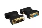 DINIC Monitor Adapter DVI-I male to VGA female black, blister