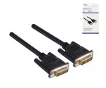DVI-Digital Dual Link cable, 24+1 male / male, gold plated contacts, multiple shielded, black, length 2,00m, DINIC box