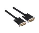 DVI-Digital Dual Link cable, 24+1 male / male, gold plated contacts, multiple shielded, black, length 2,00m, polybag