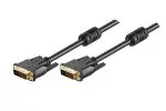 DVI-Digital Dual Link cable, 24+1 male to male, 2 ferrite cores, grey, DINIC polybag, length 5.00m