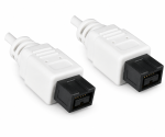 Cavo FireWire da spina a spina a 9 pin, cavo di collegamento IEEE 1394b, bianco, 2,00 m