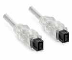 Cavo FireWire da spina a spina a 9 pin, cavo di collegamento IEEE 1394b, trasparente, 2,00m
