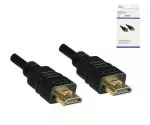 HDMI kábel 19 tűs A-A dugó, nagy sebesség, Ethernet csatorna, 4K2K@60Hz, fekete, hossza 1.00m, dobozban