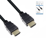 HDMI-kabel 19-pens A naar A plug, hoge snelheid, Ethernet-kanaal, 4K2K@60Hz, zwart, lengte 2,00m, doos