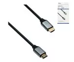 Kabel HDMI 2.1, aluminijasto ohišje, 2x vtič, 1 m, 48 Gb/s, 4K@120Hz, 8K@60Hz, 3D, HDR, DINIC Box