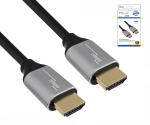 HDMI 2.1 Kabel, 2x Stecker Aluminiumgehäuse, 2m 48Gbps, 4K@120Hz, 8K@60Hz, 3D, HDR, DINIC Box