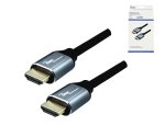 HDMI 2.1 cable, 2x male aluminium housing, 1m 48Gbps, 4K@120Hz, 8K@60Hz, 3D, HDR, DINIC Box