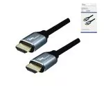 Câble HDMI 2.1, 2x mâle boîtier aluminium, 3m 48Gbps, 4K@120Hz, 8K@60Hz, 3D, HDR, DINIC Box
