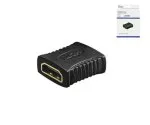 DINIC HDMI adapter A aljzatról A aljzatra, aranyozott érintkezők, fekete DINIC doboz Euro lyukkal