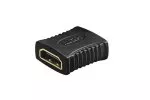 DINIC HDMI Adapter A female to A female, gold plated contacts, black, blister pack