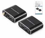 HDMI Audio eARC Extractor, schwarz, Metall inkl. USB Stromkabel, DINIC Box