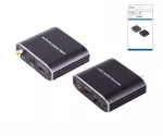 HDMI Audio eARC Extractor, schwarz, Metall inkl. USB Stromkabel, DINIC Box