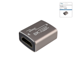 DINIC HDMI-A Verbinder, 8K, Metall HDMI-A Buchse auf Buchse, 8K 60Hz / 4K 120Hz, DINIC Box mit Euroloch