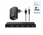 Divisor HDMI 1 a 4 (4K @ 30 Hz) resolución máx. 4K/30Hz (3840x2160) UHD, Caja DINIC