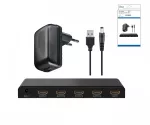 HDMI Splitter 1 till 4 (4K @ 30 Hz) max. upplösning 4K/30Hz (3840x2160) UHD, DINIC Box
