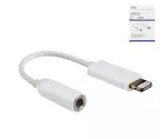 DINIC Lightning to 3.5mm jack adapter Aux Audio, for headphones, white, DINIC box with Euro hole