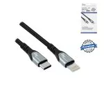 USB C auf Lightning HQ Kabel, MFi, 2,00m MFi zertifiziert, Sync- und Schnellladekabel, DINIC Box