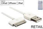 iPhone/iPad/iPod Dock-Kabel, 1m MFI zertifiziert, weiß