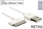 iPhone/iPad/iPod dock cable, 1m MFI certified, white