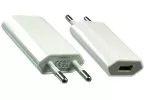 Adaptador/carregador de carregamento USB 230V para USB 5V, 1000mA para dispositivos USB, branco