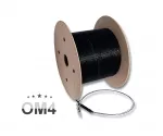 FO outdoor cable OM4, 50µ, LC/LC connector 4G, U-DQ(ZN)BH, 4 fibres, black, 50m