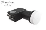 DINIC Premium Quad LNB with 4x F-connector, Satellite Antenna Converter, incl. weather protection.