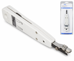 DINIC LSA Anlegewerkzeug 0,40 - 0,60mm mit Einpress-, Abisolier- u. Abschneidevorrichtung, DINIC Blister mit Euroloch