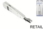 DINIC LSA lay-on tool 0.40 - 0.60mm with crimping, stripping and cutting device, DINIC blister with Euro hole