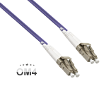 Fiberoptisk kabel OM4, 50µ, LC / LC-stik multimode, eric violet, duplex, LSZH, 2m