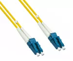 Fibre optic cable OS1, 9µ, LC / LC connector, single mode, duplex, LSZH, yellow, DINIC polybag, length 2m