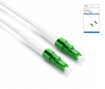 Anschlusskabel für Glasfaser-Router, LCA-LCA, Simplex, OS2, LC/APC 8° auf LC/APC 8°, LSZH, DINIC Box mit Euroloch, Länge 2m