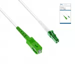 Connection cable for fibre optic router, LCA-SCA, simplex, OS2, LC/APC 8° to SC/APC 8°, LSZH, DINIC box with Euro hole, length 5m