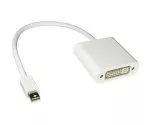 Adaptér ze zásuvky DVI na konektor Mini DisplayPort, kompatibilní s Thunderbolt, bílý, blistr DINIC, 0,20 m