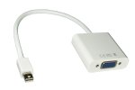 Adapter VGA aljzat Mini DisplayPort csatlakozóra, Thunderbolt kompatibilis, fehér, DINIC buborékcsomagolás, 0,20m