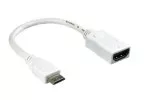 Adapter miniHDMI type C (19pin) male to HDMI type A (19pin) female, white, length 0.20m, blister pack