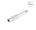 Audio adaptér 6,3mm jack - RCA zásuvka, DINIC box 6,3mm mono jack na RCA zásuvku, kovové pouzdro