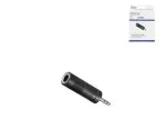 Audio adapter 3.5mm stereo male to 6.35mm female, DINIC box, black