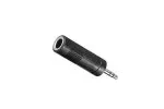 Audioadapter 3,5mm Stereo Stecker auf 6,35mm Buchse, DINIC, schwarz