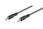 Audio Cable 3,5mm Stereo jack male to male, black, 2m