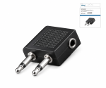 Adapter 2x 3,5mm Klinke 3,5mm Buchse, DINIC Box Kopfhöreradapter 3,5mm für Flugzeuge