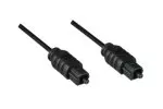 Cavo Toslink Ø 2 mm, spina in plastica, nero, sacchetto DINIC, lunghezza 2,00 m