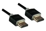 Super Slim HDMI 1.4 cable male to male, DINIC Monaco Range, AWG 36, OD 3.6mm, black, length 1.00m, Blister